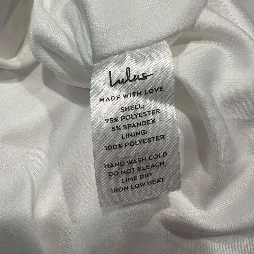 Lulu's Elegant White Wedding Dress - Picture 9 of 10